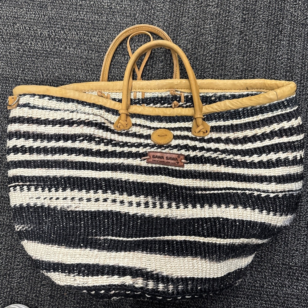 SAWA SAWA Waves on Earth handmade Bag EUC